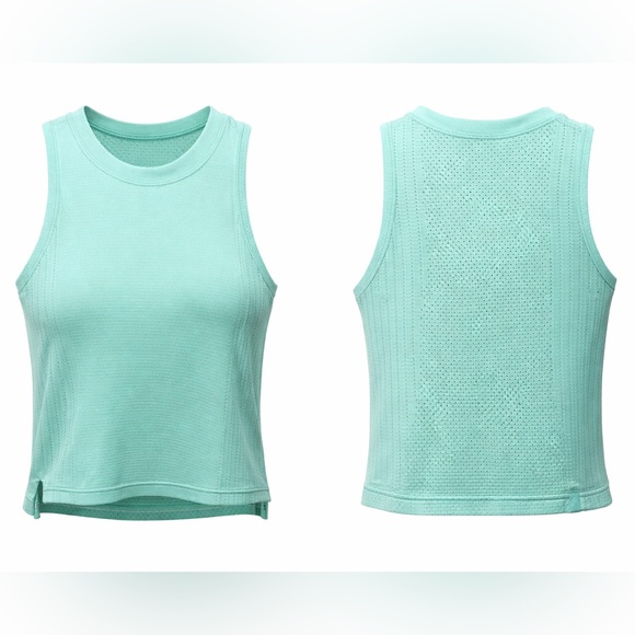 lululemon athletica Tops - Lululemon | Seafoam Green Textured Mesh Athletic Tank | Size 4 (Estimated)